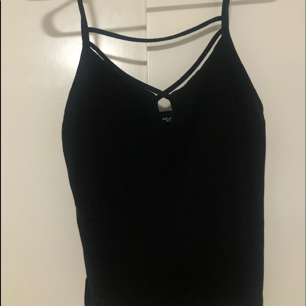black tank, cross back